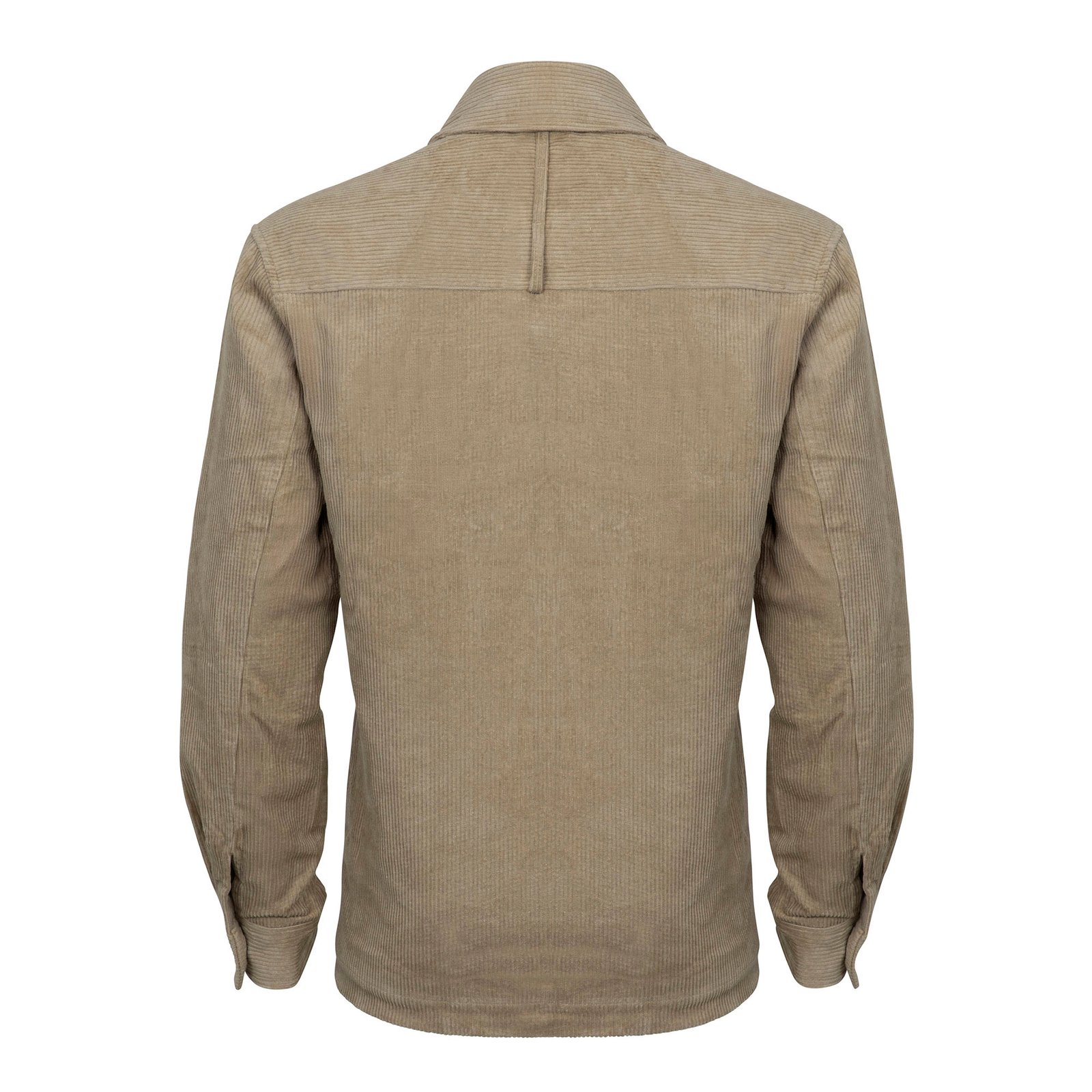 חולצת אוברשירט מבד קורדרוי בצבע סטון – CORDUROY OVERSHIRT STONE