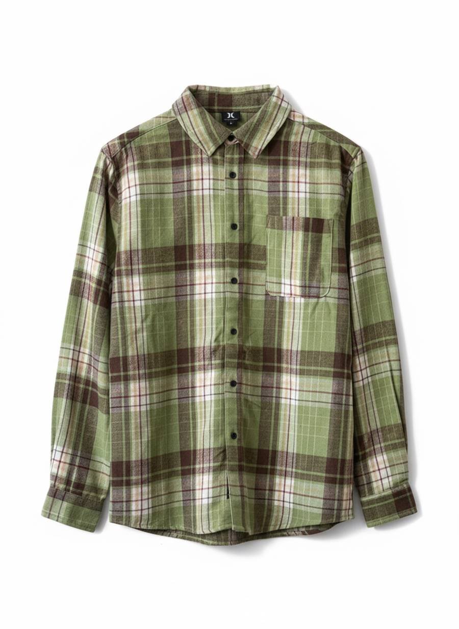 חולצת פלנל אקס - AXE FLANNEL SHIRT | ירוק