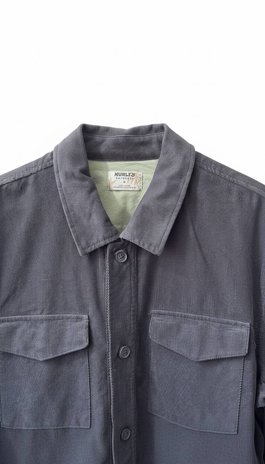 חולצת קורדרוי לידו - LIDO CORD OVERSHIRT LS | אפור
