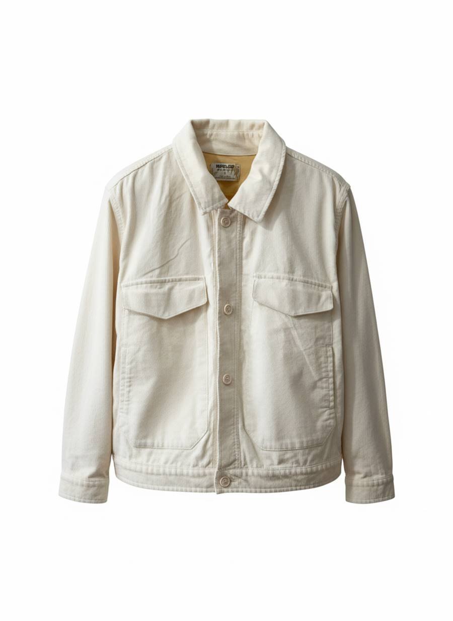 חולצת קורדרוי לידו - LIDO CORD OVERSHIRT LS | לבן