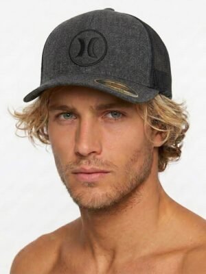 כובע Hurley Oceanside Fitted Trucker שחור